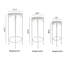 Ensemble de 3 supports à plantes, support à pot de fleurs en métal avec dessus ronds en céramique pour l'intérieur et l'extérieur, support pour plantes et fleurs pour porche, patio, salon et décoration de jardin