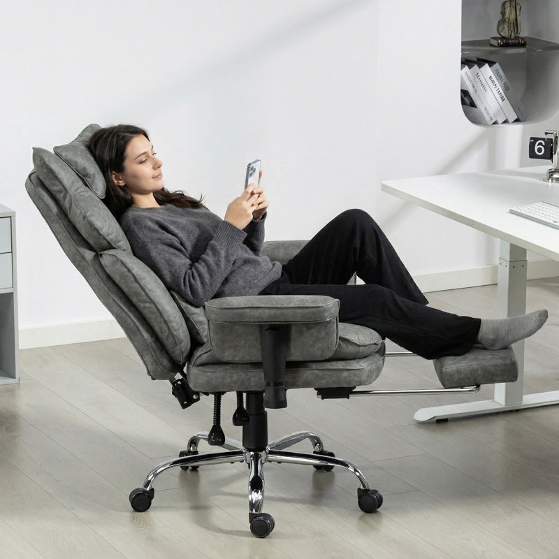 Big And Tall Massage Office Chair With Heat, Extra Wide Double-Layer Pocket Spring Cushion, High Back Reclining Gaming Chair With Adjustable Armrests & Footrest, Heavy Duty Ergonomic Chair For Work & Gaming