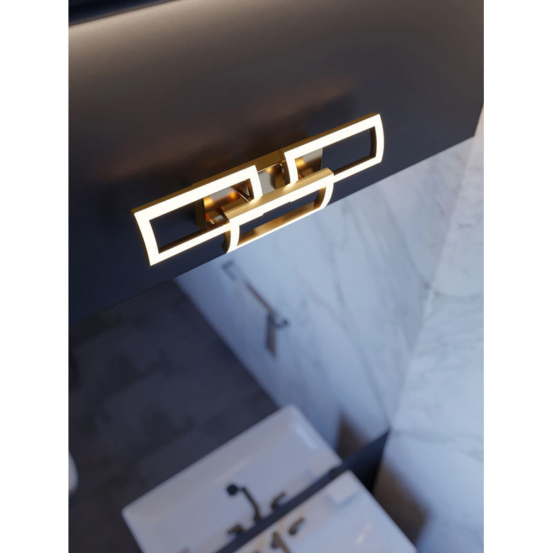 Éclairage de salle de bain à intensité variable à 3 lumières DEL Berardinelli, Or