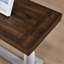 Table de canapé de style campagnard de 30 pouces avec pieds à piédestal, console de vestibule rustique pour le salon