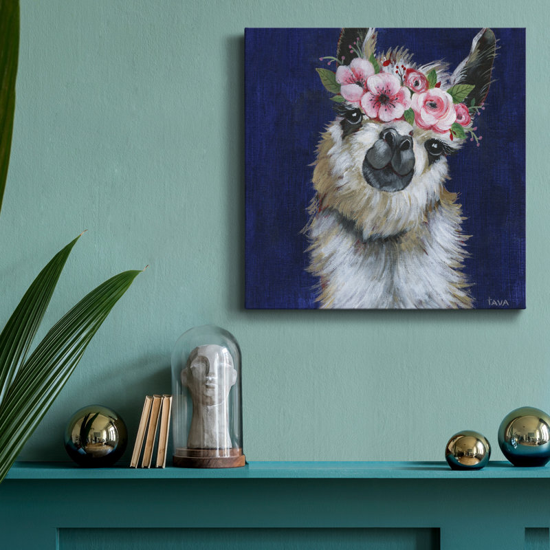 " Lady Llama ", 16" H x 16" W x 1" D