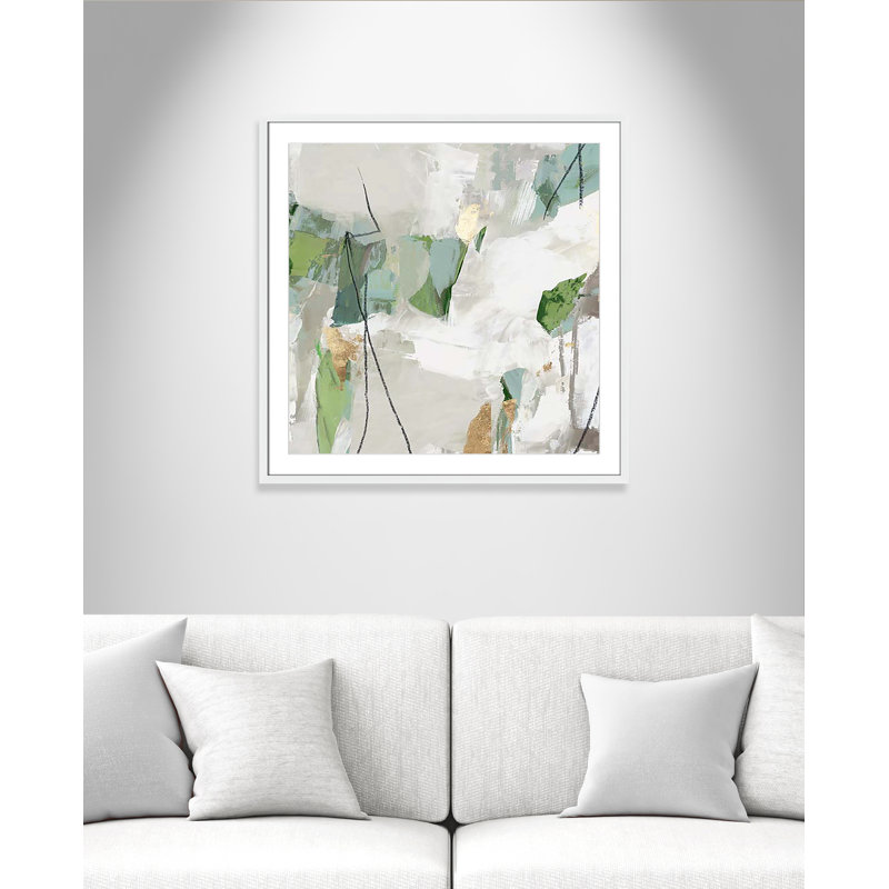 «Enchanted Emerald I» par Tom Reeves, H 32 po x l 32 po x P 1,25 po, Encadré de boîte blanc