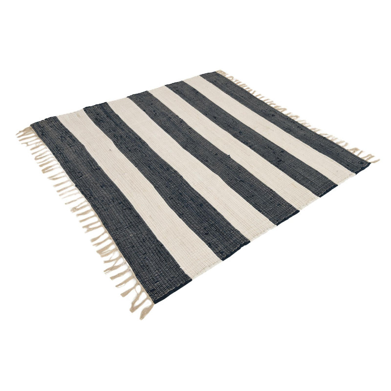 Carlotta Cotton Striped Indoor Rug, Square 10'