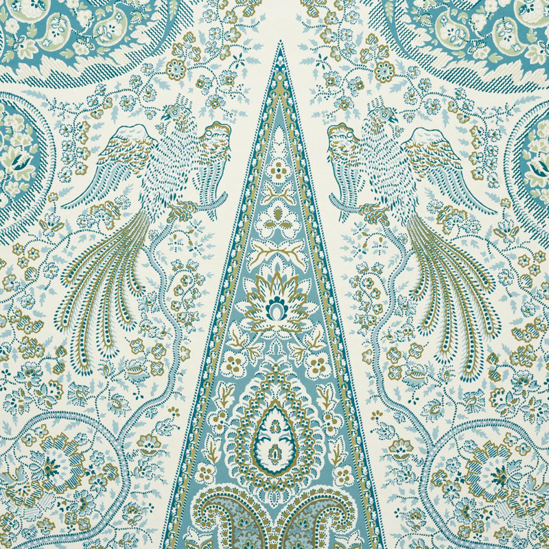 Colmery Paisley Panel Set, Peacock