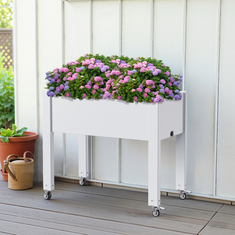 Outdoor/Indoor/Decor Raised Garden Bed with Wheels, 1