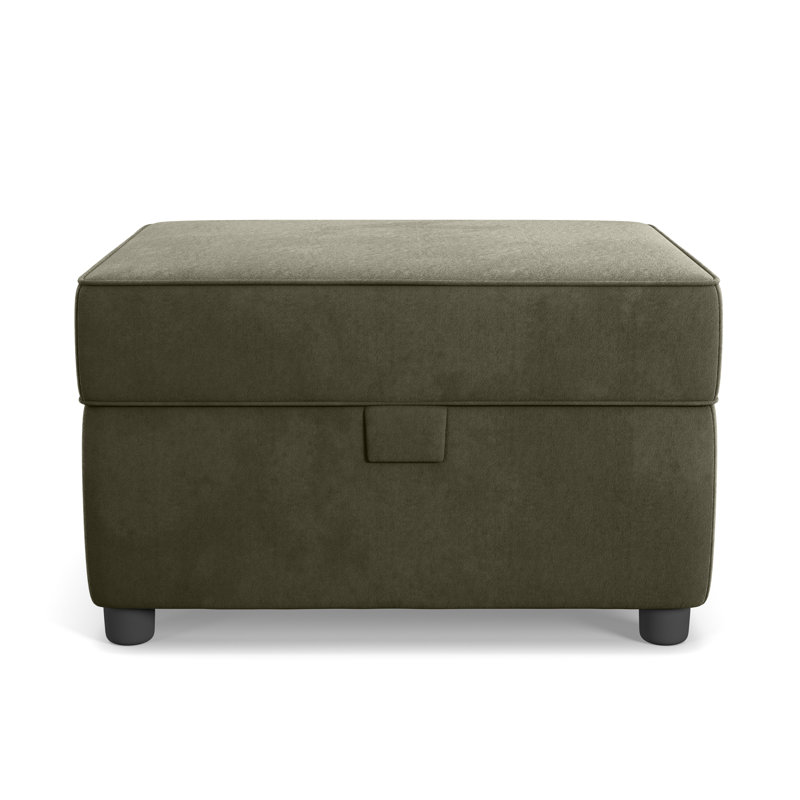Laverton 62Cm Velvet Rectangle Storage Ottoman, Fern