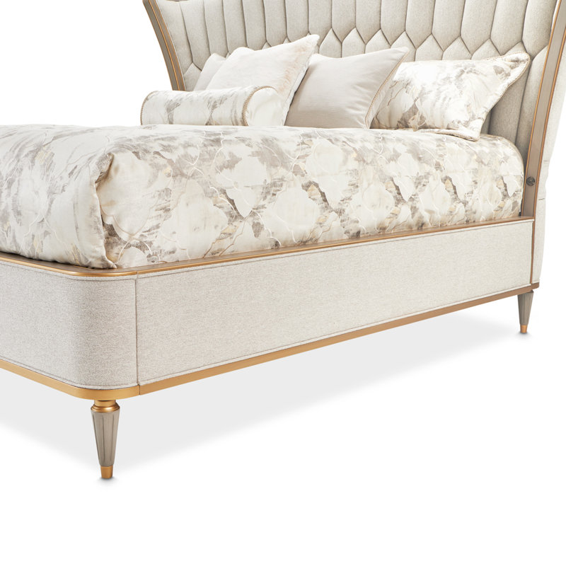 St. Charles Queen Upholstered Bed - Dove Gray, King