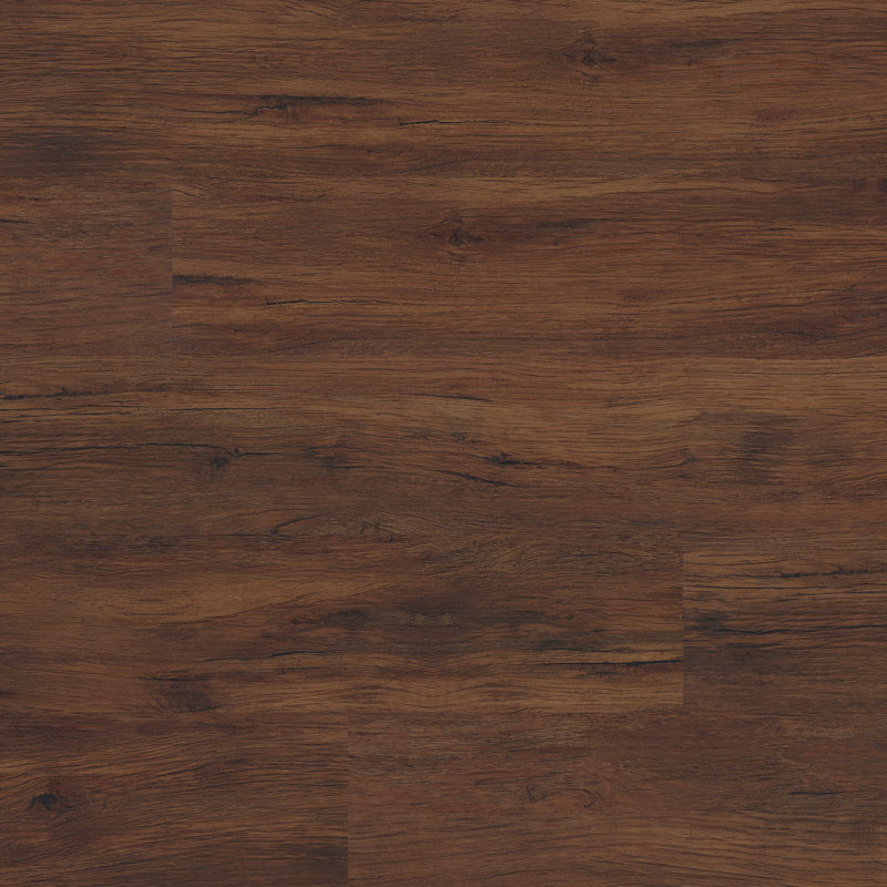 Plancher de vinyle rigide de luxe à noyau rigide imperméable 7 po x 48 po 5 po Parkland, Acajou rétro, 12 mil
