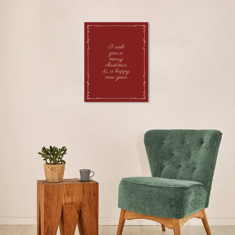 Message de Noël en cursive, H 20 po x l 16 po x P 0,8 po