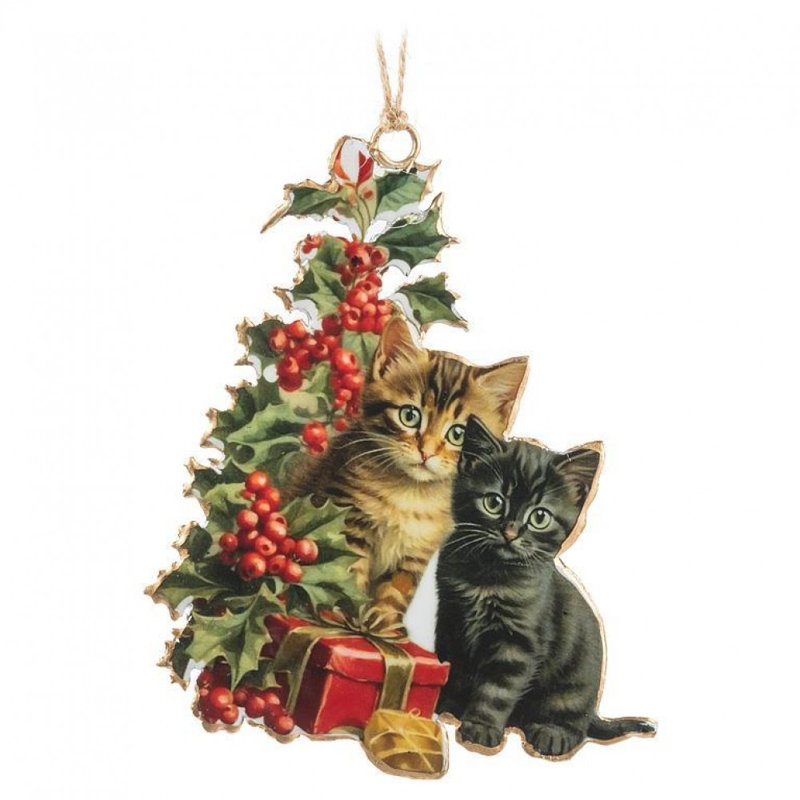 Ornement «Kittens With Presents» par Holly Leaves