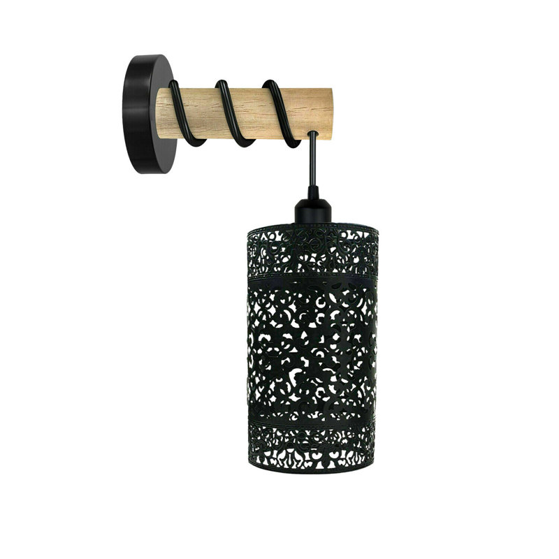 Kirzia Armed Sconce, Black, No