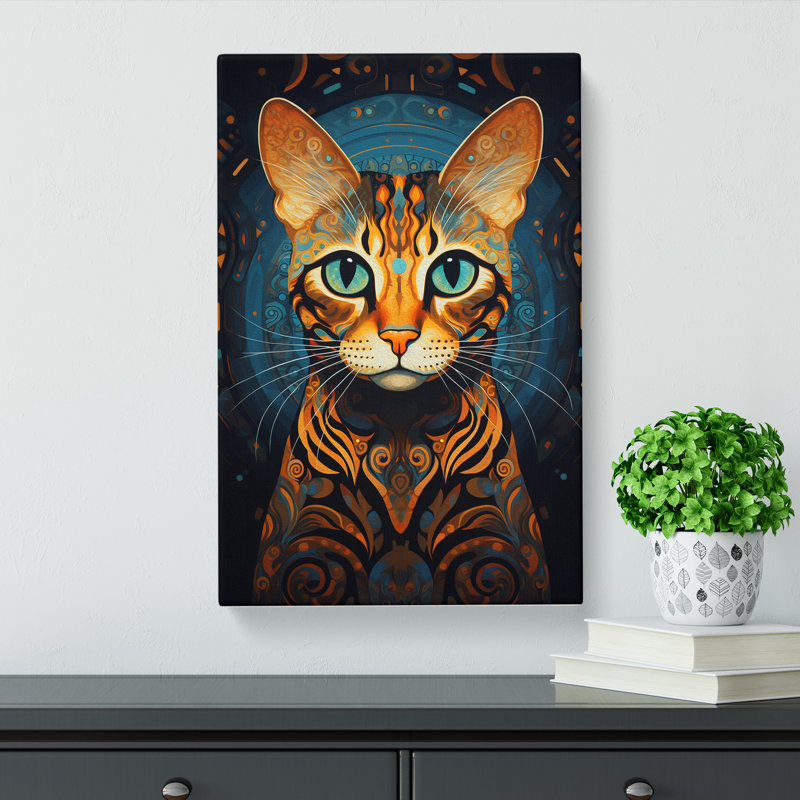 Bengal Cat Symbolism - Wrapped Canvas, 50cm H x 35cm W x 3cm D