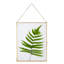 Cadre de présentation de photo de certificat d'art en verre suspendu en laiton de 8 po x 10 po, pince à spéculation de plante ornementale, porte-carte de décoration verticale moderne, cadre en verre seulement