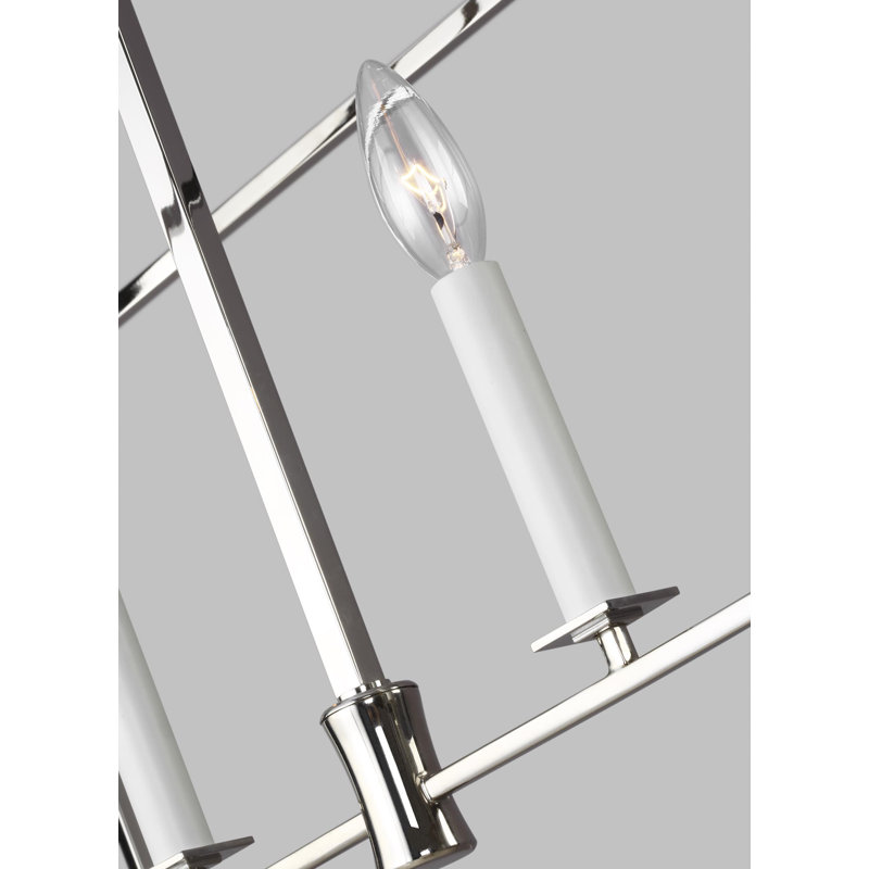 Meztli 6 - Light Kitchen Island Pendant, Polished Nickel