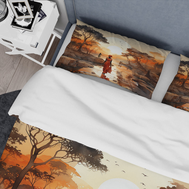 Ensemble de housse de couette art africain, Housse de couette très grand et 2 très grandes t