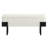 Mid-Century Modern Boucle Fabric & Metal Storage Bench - Ivory & Black