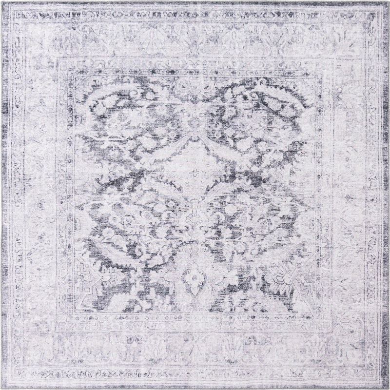 Heyde Chenille Oriental Indoor Rug, Square 7'6"