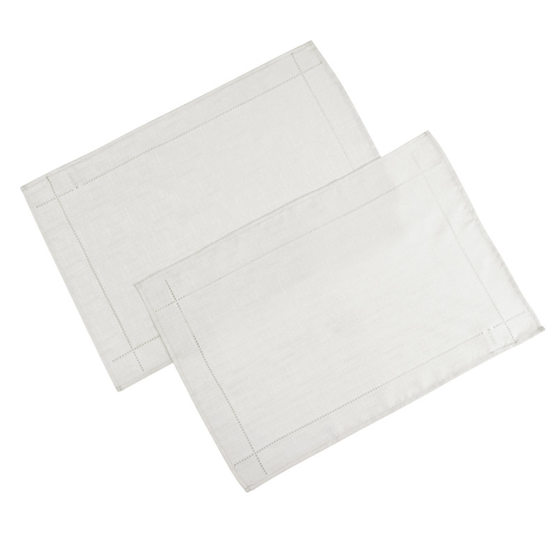 LINEN LOOK Kaylin Placemats, White