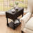 Set Of 2 Narrow End Tables With Drawer And Shelf, Solid Wood Sofa Side Tables, 2-Tier Skinny Table With Storage For Small Space Living Room And Bedroom-319529534-319529473