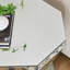 Table basse de style tambour avec incrustation de cristal miroir, table décorative argent polygonale, mobilier moderne de luxe moderne, table basse basse de 20 pouces, convient