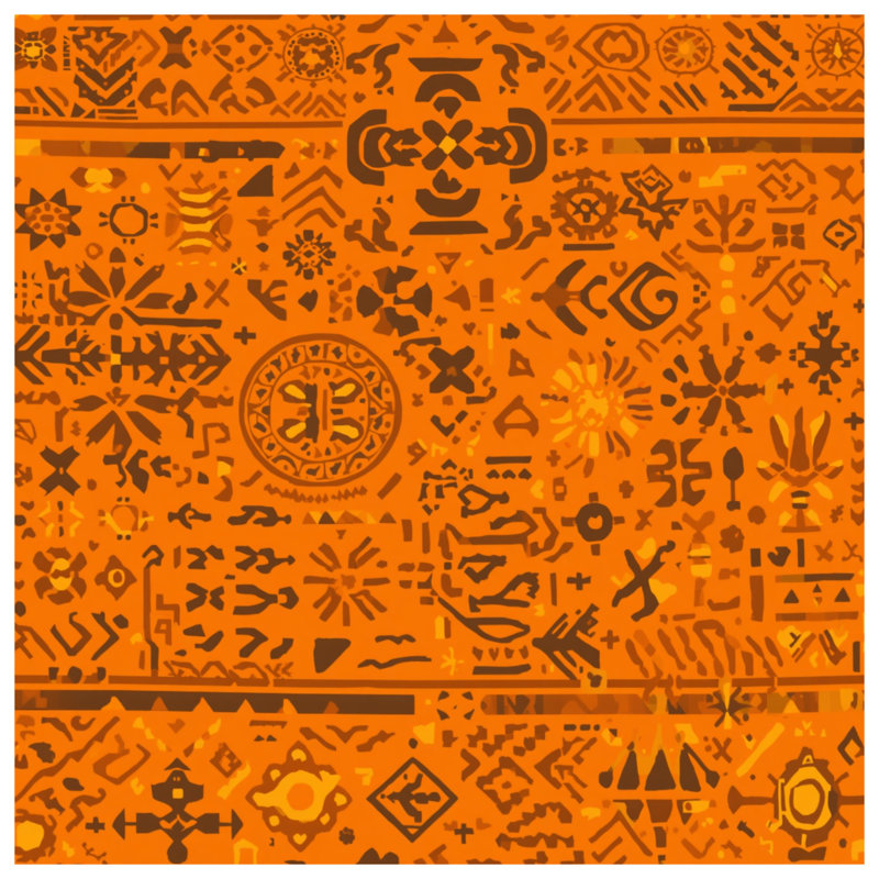Coussins Intricate Tribal Motifs, 20 x 20 inches