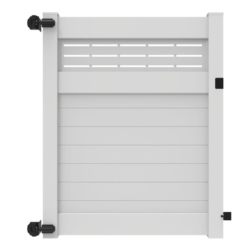 72 Ft. H Vinyl Gate, 6 ft H x 4.8 ft W x  0.4 ft D