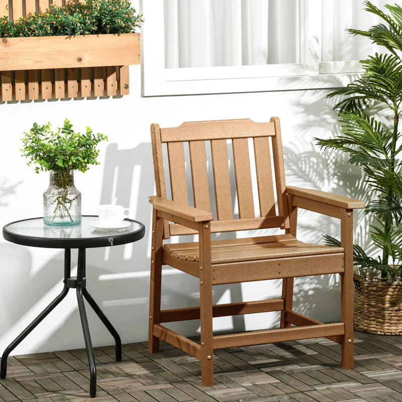 Chaise de patio empilable, Brun