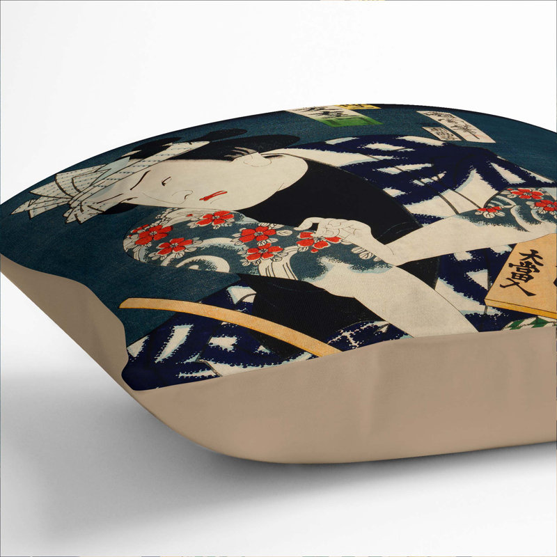 Square Throw Cushion, 40cm H x 40cm W x 15cm D, Stone