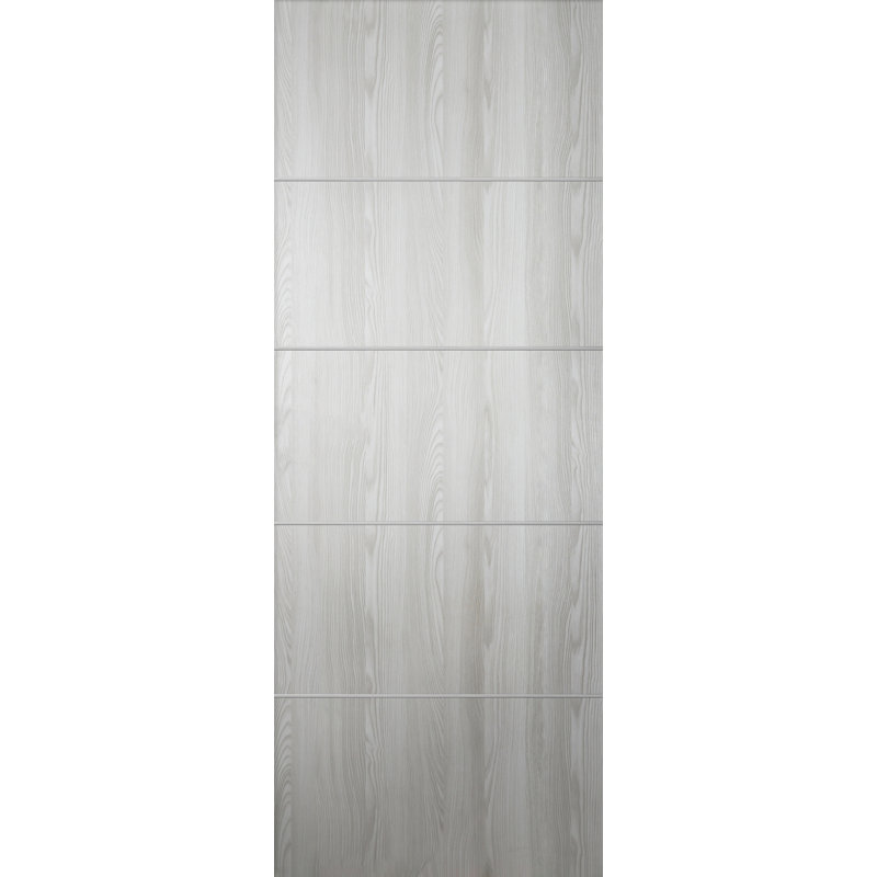 Dalle de porte intérieure standard en bois manufacturé Optima 4H, L 31,75 po x H 95,24 po, Ribeira Ash