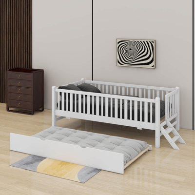 Lit plateforme simple avec lit gigogne