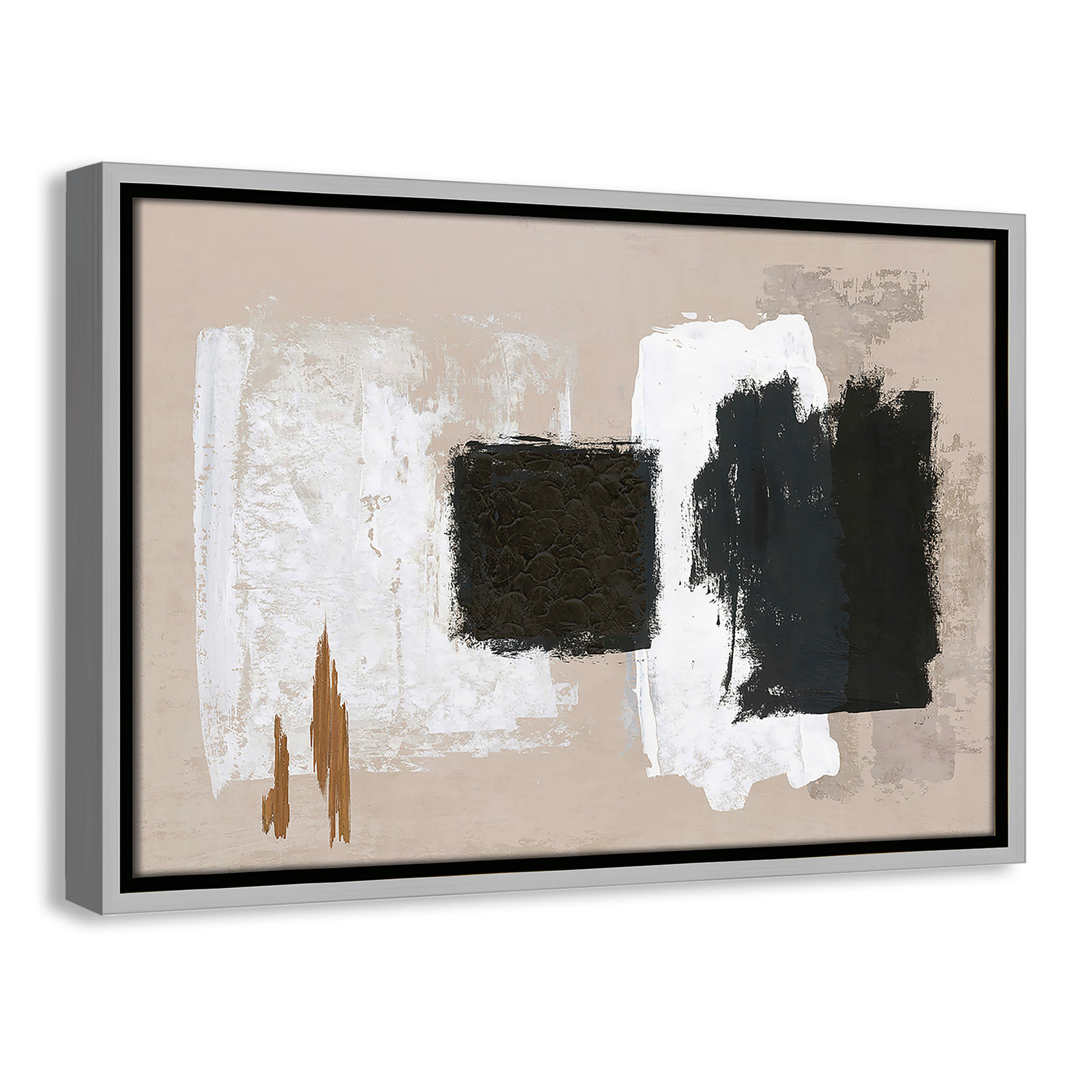Imone - Floater Frame Canvas, 13.5" H x 19.5" W, Silver