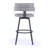 Kassy Swivel Full Back Linen Upholstered Metal Bar and Counter Stool -238596642-238596643