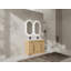 Meuble-lavabo autoportant avec lavabo en résine et 4 portes à fermeture douce-193721633