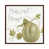 Toile avec cadre en bois brun classique