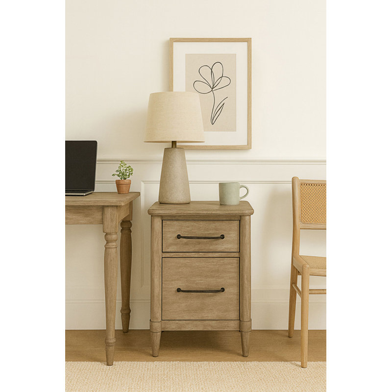 Classeur 2 tiroirs, armoire de salon, Sable