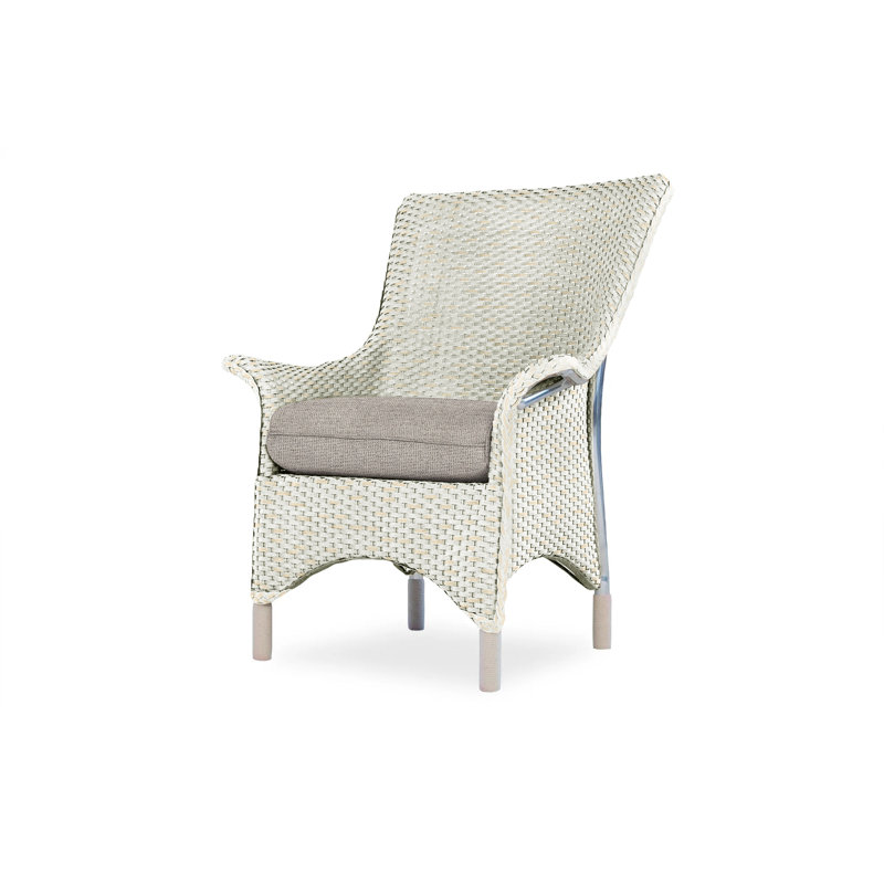 Mandalay Outdoor Dining Armchair, Demo Stone, Mink