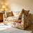 Retro Upholstered Rustic Cotton linen blended sofa