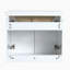 Meuble-lavabo à fermeture en douceur 36 po avec lavabo et petites tablettes de rangement