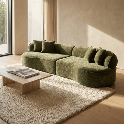 Modern Curved Oversized Sofa, Suitable For Living Rooms And Apartments