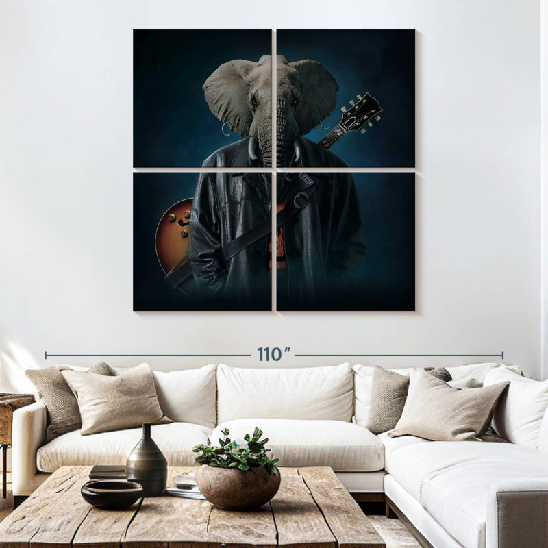Ketti Elephice Cooper, 74" H x 74" W