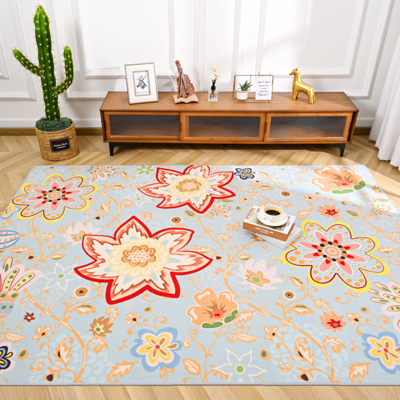 Demetia Floral Rectangle: 153 x 215 cm Area Rug, Rectangle 122 x 183 cm