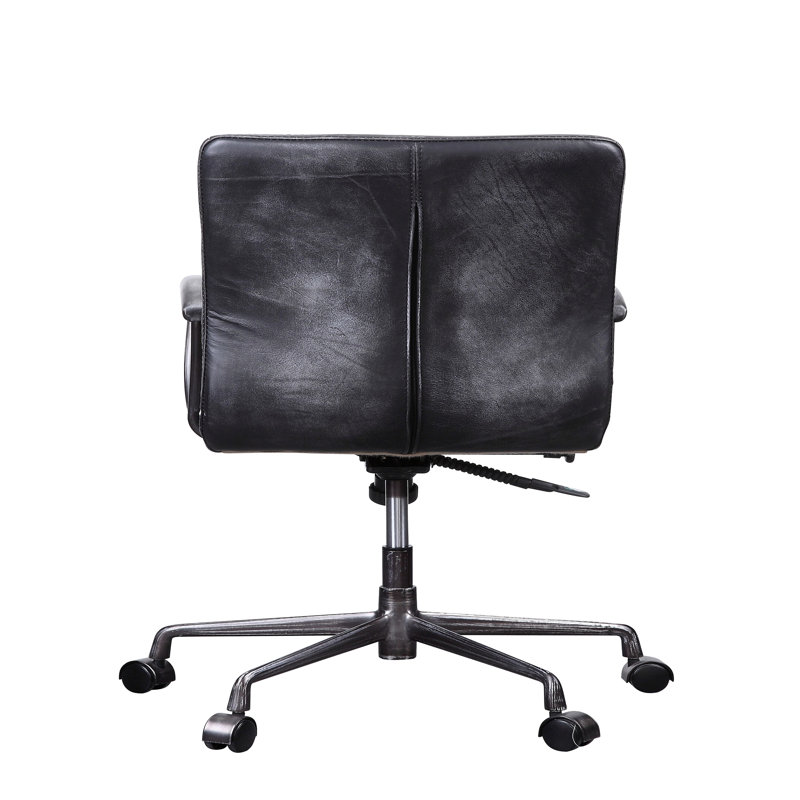 Grain Leather & Aluminum Office Chair