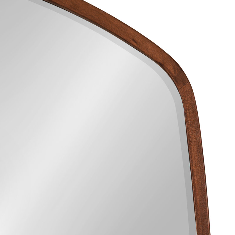Miroir d'appoint Glover, 48 po x 18 po, Noyer brun, Horizontal et vertical