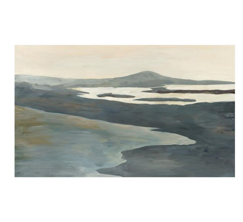 Silence Dawn Painting by Sara Brown, 24" H x 40" W x 1.5" D, Image Brush Gel
