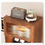 French Narrow Pantry Kitchen Wall-Mounted Solid Wood Storage Cabinet