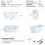 Baignoire en acrylique blanc brillant de 63 po, autoportante pour spa de salle de bain, avec système de colmatage et forme de berceau avec drainage double isolation