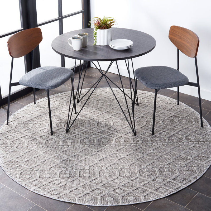 Axie Performance Geometric Rug, Round 6'7"