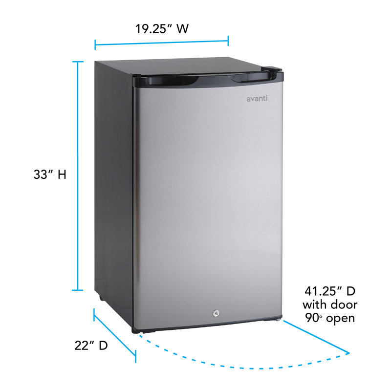 Avanti 4.4 cu. ft. Compact Refrigerator, Silver
