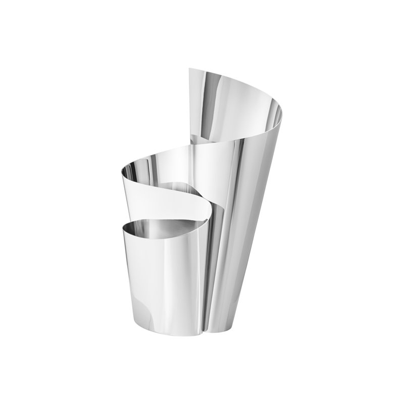 FOLD Vase, Stainless Steel, Mirror, Medium