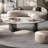 Minimalist stone slab coffee table-1796301809
